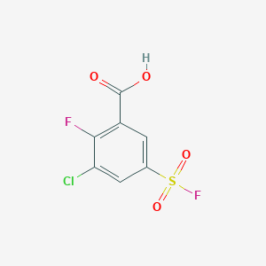 3-Chloro-2-fluoro-5-(fluorosulfonyl)benzoic acid