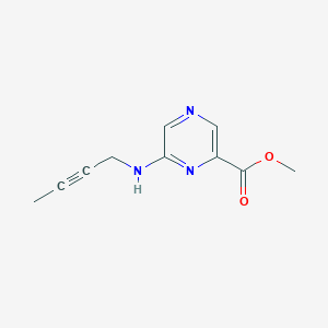 molecular formula C10H11N3O2 B13287022 Methyl 6-[(but-2-YN-1-YL)amino]pyrazine-2-carboxylate 