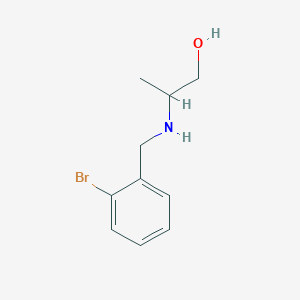 molecular formula C10H14BrNO B13287045 2-{[(2-Bromophenyl)methyl]amino}propan-1-ol 