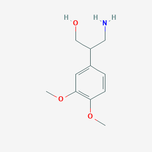 molecular formula C11H17NO3 B13287046 3-Amino-2-(3,4-dimethoxyphenyl)propan-1-ol 