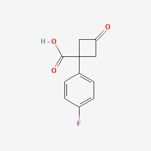 1-(4-Fluorophenyl)-3-oxocyclobutane-1-carboxylic acid