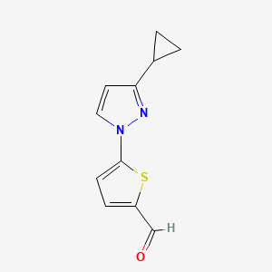 5-(3-Cyclopropyl-1H-pyrazol-1-YL)thiophene-2-carbaldehyde