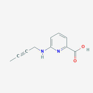 molecular formula C10H10N2O2 B13287060 6-[(But-2-yn-1-yl)amino]pyridine-2-carboxylic acid 