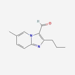 molecular formula C12H14N2O B13287116 6-Methyl-2-propylimidazo[1,2-A]pyridine-3-carbaldehyde 