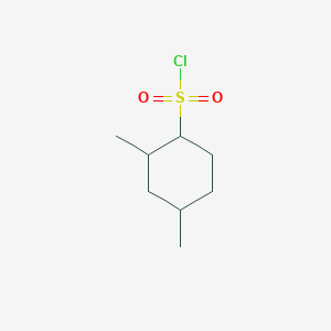 molecular formula C8H15ClO2S B13287119 2,4-Dimethylcyclohexane-1-sulfonyl chloride 