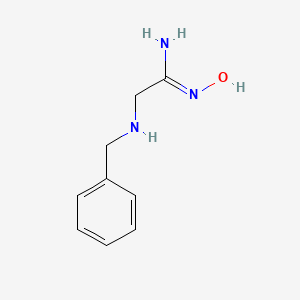 molecular formula C9H13N3O B13287130 2-(benzylamino)-N'-hydroxyethanimidamide 