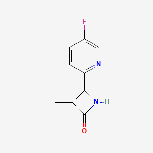 molecular formula C9H9FN2O B13287151 4-(5-Fluoropyridin-2-yl)-3-methylazetidin-2-one 