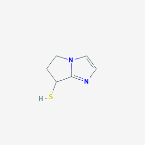 molecular formula C6H8N2S B13287174 5H,6H,7H-Pyrrolo[1,2-a]imidazole-7-thiol 