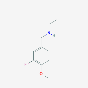 molecular formula C11H16FNO B13287193 [(3-Fluoro-4-methoxyphenyl)methyl](propyl)amine CAS No. 1094353-66-8