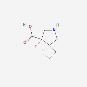 molecular formula C8H12FNO2 B13287249 8-Fluoro-6-azaspiro[3.4]octane-8-carboxylic acid 