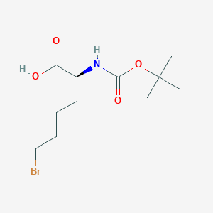 (2S)-6-bromo-2-[(2-methylpropan-2-yl)oxycarbonylamino]hexanoic acid