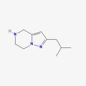 molecular formula C10H17N3 B13287264 2-(2-Methylpropyl)-4H,5H,6H,7H-pyrazolo[1,5-A]pyrazine 