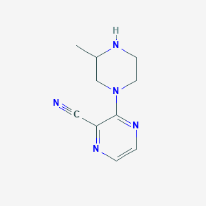 molecular formula C10H13N5 B13287333 3-(3-Methylpiperazin-1-yl)pyrazine-2-carbonitrile 