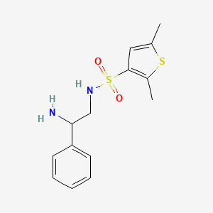 N-(2-amino-2-phenylethyl)-2,5-dimethylthiophene-3-sulfonamide