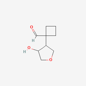 1-(4-Hydroxyoxolan-3-yl)cyclobutane-1-carbaldehyde