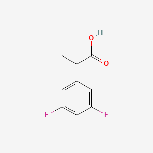 molecular formula C10H10F2O2 B13287363 2-(3,5-Difluorophenyl)butanoic acid 