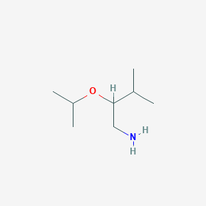 molecular formula C8H19NO B13287366 3-Methyl-2-(propan-2-yloxy)butan-1-amine 