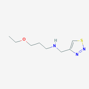 molecular formula C8H15N3OS B13287369 n-((1,2,3-Thiadiazol-4-yl)methyl)-3-ethoxypropan-1-amine 