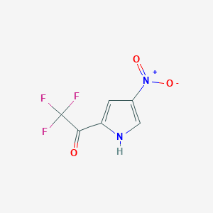 molecular formula C6H3F3N2O3 B1328748 2,2,2-Trifluoro-1-(4-nitro-1H-pyrrol-2-YL)-ethanone 