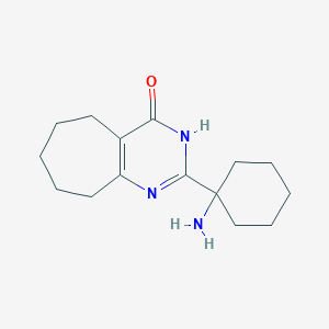 2-(1-Aminocyclohexyl)-3H,4H,5H,6H,7H,8H,9H-cyclohepta[d]pyrimidin-4-one