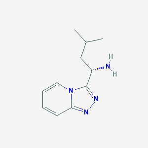 (1S)-3-methyl-1-{[1,2,4]triazolo[4,3-a]pyridin-3-yl}butan-1-amine