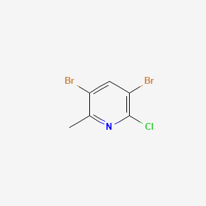 molecular formula C6H4Br2ClN B1328752 3,5-Dibromo-2-chloro-6-methylpyridine CAS No. 1000018-58-5