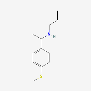 molecular formula C12H19NS B13287520 {1-[4-(Methylsulfanyl)phenyl]ethyl}(propyl)amine 