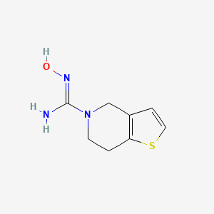 molecular formula C8H11N3OS B13287533 N'-Hydroxy-4H,5H,6H,7H-thieno[3,2-c]pyridine-5-carboximidamide 