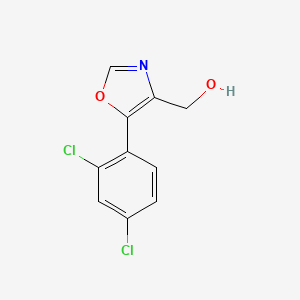 molecular formula C10H7Cl2NO2 B1328757 (5-(2,4-Dichlorophenyl)oxazol-4-yl)methanol CAS No. 957062-73-6