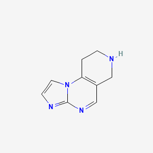 molecular formula C9H10N4 B13287607 2,5,7,11-Tetraazatricyclo[7.4.0.0,2,6]trideca-1(9),3,5,7-tetraene 