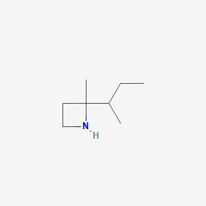 molecular formula C8H17N B13287614 2-(Butan-2-yl)-2-methylazetidine 