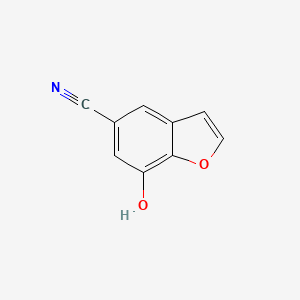 molecular formula C9H5NO2 B13287618 7-Hydroxy-1-benzofuran-5-carbonitrile 