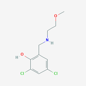 2,4-Dichloro-6-{[(2-methoxyethyl)amino]methyl}phenol