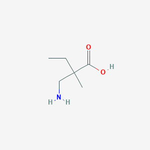 molecular formula C6H13NO2 B13287652 2-(Aminomethyl)-2-methylbutanoic acid 