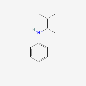 molecular formula C12H19N B13287654 4-methyl-N-(3-methylbutan-2-yl)aniline 