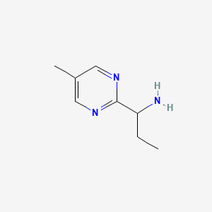 molecular formula C8H13N3 B13287670 1-(5-Methylpyrimidin-2-yl)propan-1-amine 