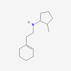 molecular formula C14H25N B13287677 N-[2-(Cyclohex-1-en-1-yl)ethyl]-2-methylcyclopentan-1-amine 