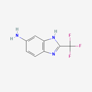 molecular formula C8H6F3N3 B1328770 5-Amino-2-(trifluoromethyl)benzimidazole CAS No. 3671-66-7