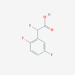 molecular formula C8H5F3O2 B13287708 2-(2,5-Difluorophenyl)-2-fluoroacetic acid 