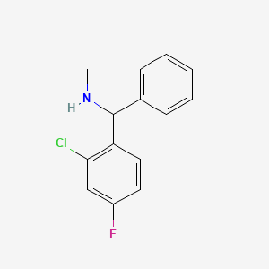 [(2-Chloro-4-fluorophenyl)(phenyl)methyl](methyl)amine