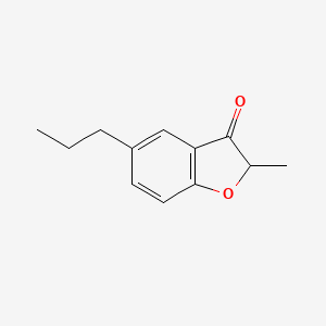 molecular formula C12H14O2 B13287715 2-Methyl-5-propyl-2,3-dihydro-1-benzofuran-3-one 