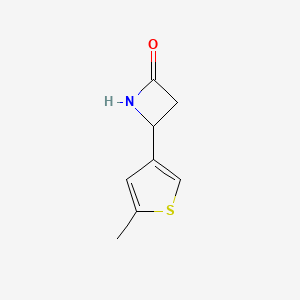 molecular formula C8H9NOS B13287735 4-(5-Methylthiophen-3-yl)azetidin-2-one 