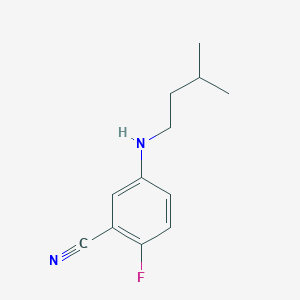 2-Fluoro-5-[(3-methylbutyl)amino]benzonitrile