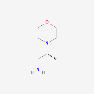 molecular formula C7H16N2O B13287748 (2R)-2-(Morpholin-4-yl)propan-1-amine 