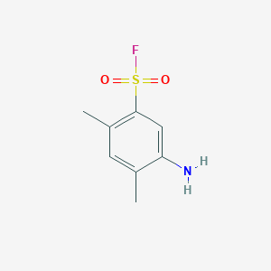 molecular formula C8H10FNO2S B13287749 5-Amino-2,4-dimethyl-benzenesulfonyl fluoride 