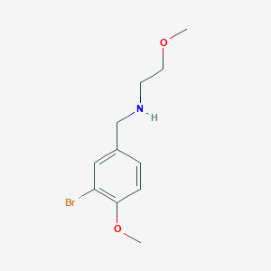 molecular formula C11H16BrNO2 B13287777 [(3-Bromo-4-methoxyphenyl)methyl](2-methoxyethyl)amine 