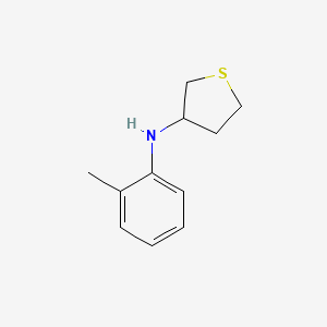 molecular formula C11H15NS B13287810 N-(2-methylphenyl)thiolan-3-amine 