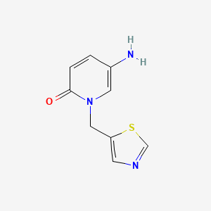 molecular formula C9H9N3OS B13287812 5-Amino-1-(1,3-thiazol-5-ylmethyl)-1,2-dihydropyridin-2-one 