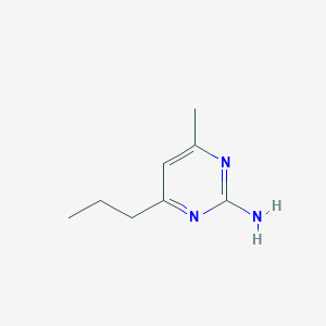 molecular formula C8H13N3 B13287824 4-Methyl-6-propylpyrimidin-2-amine CAS No. 114042-93-2