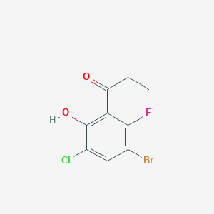 1-(3-Bromo-5-chloro-2-fluoro-6-hydroxyphenyl)-2-methylpropan-1-one